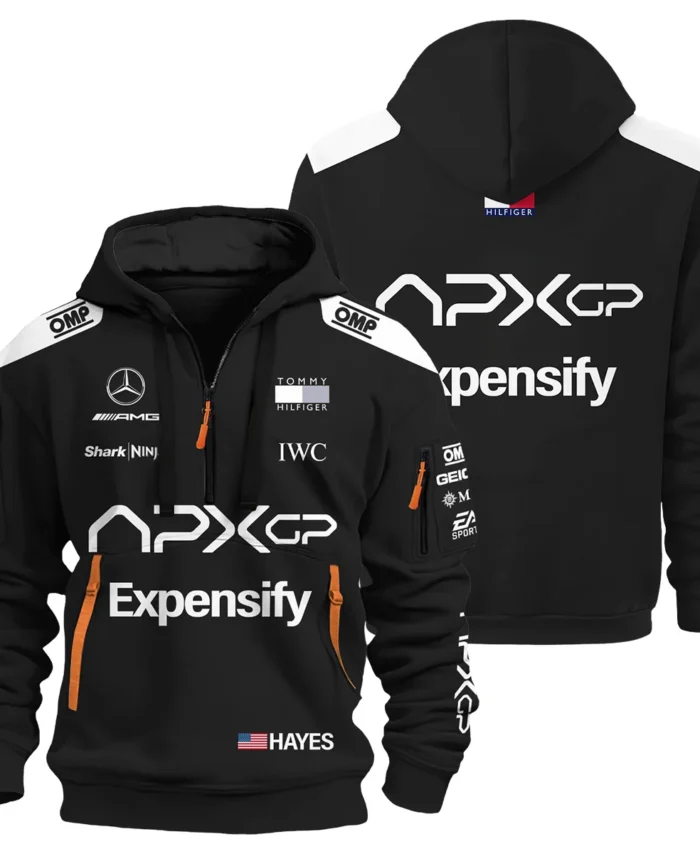 2025 Black Version For Racing Fan Exclusive Hoodie Half Zipper BLF116625A2HDF