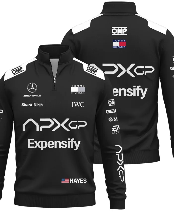 2025 Black Version For Racing Fan Exclusive Quarter-Zip Sweatshirt BLF116625A2QZS