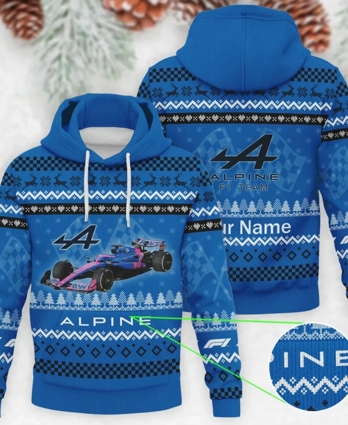 2025 Car Alpine Formula 1 - Knitted Hoodie BLVAF12209250A22ALP
