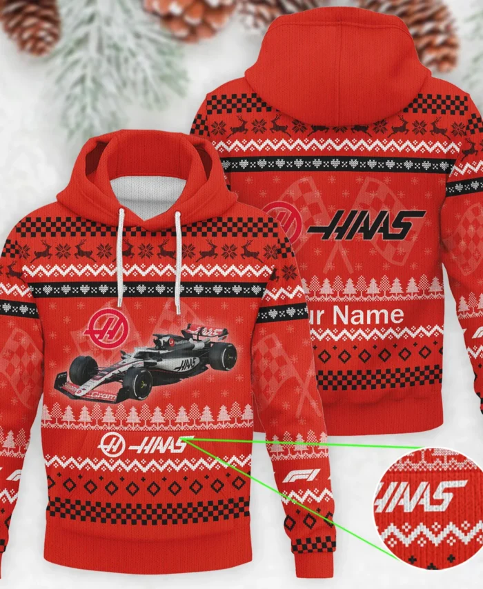 2025 Car Haas Formula 1 - Knitted Hoodie BLVAF12209250A22HAAS