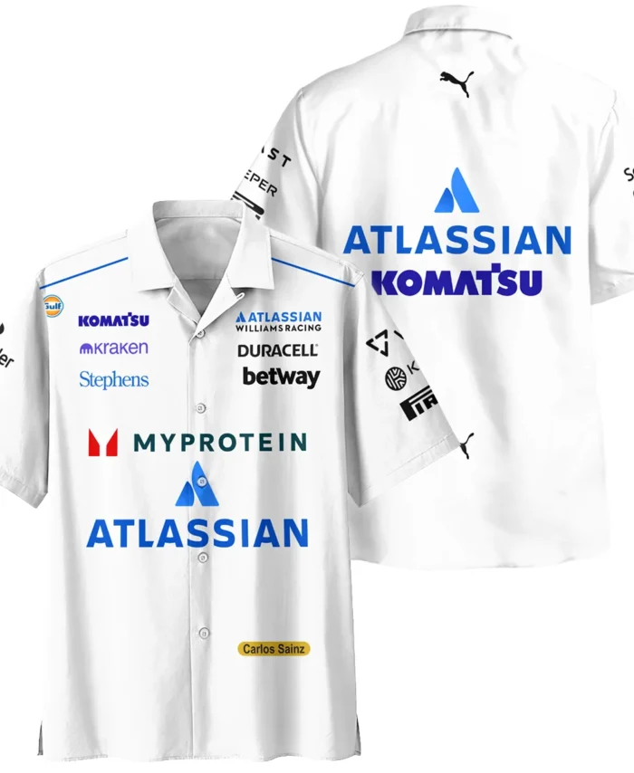 2025 Carlos Sainz Racing Suit Williams F1 Hawaiian Shirt BLVACS190825A12HW