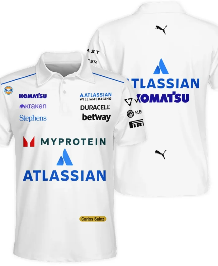 2025 Carlos Sainz Racing Suit Williams F1 Polo Shirt BLVACS190825A12PL