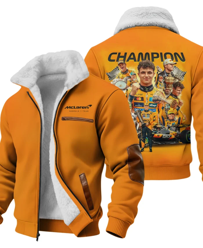 2025 Champion Lando Norris McLaren F1 Team Fleece Jacket BLNRWDCA12FJ