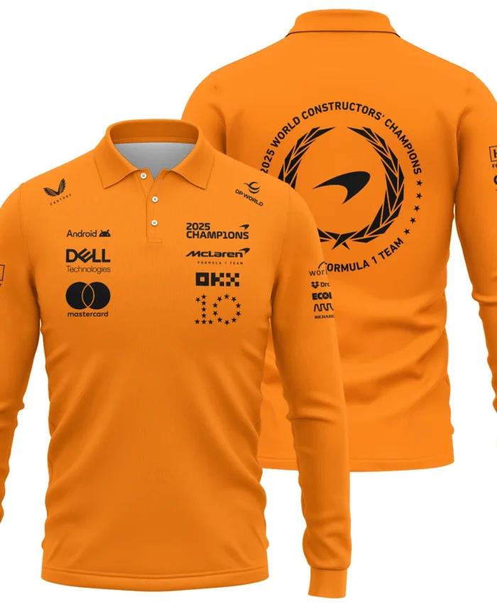 2025 Champions McLaren F1 Team - Long Polo Shirt BLMCL12925A2LPL