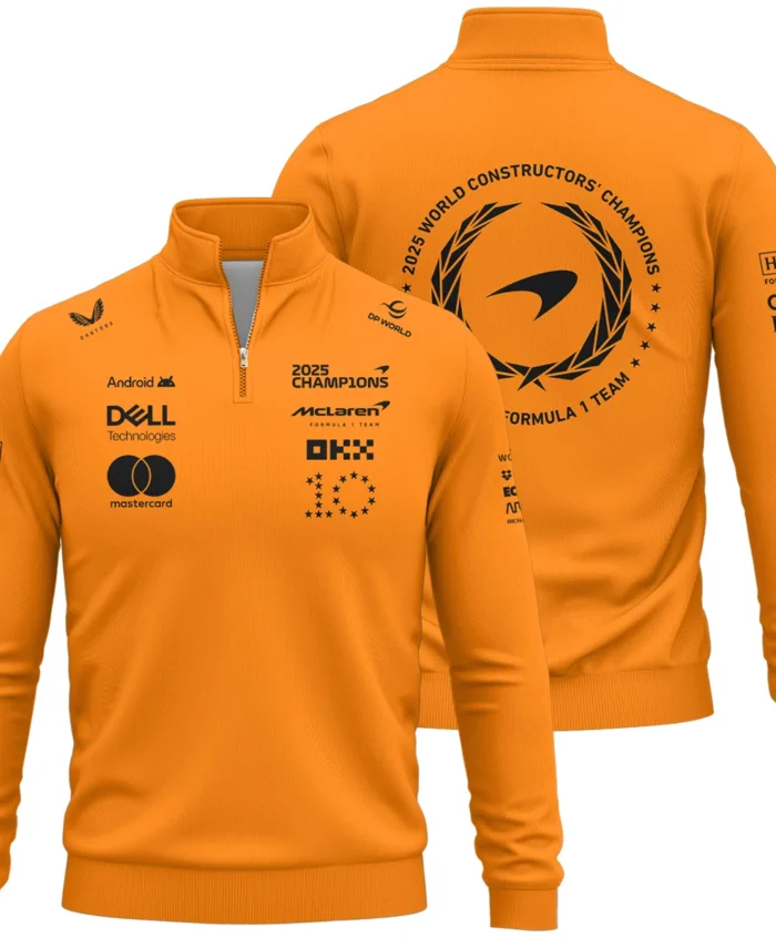 2025 Champions McLaren F1 Team - Quarter-Zip Sweatshirt BLMCL12925A2QZS