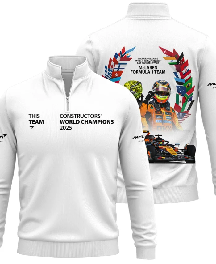 2025 Champions McLaren Formula One Quarter-Zip Sweatshirt BLMCL51025A5QZS