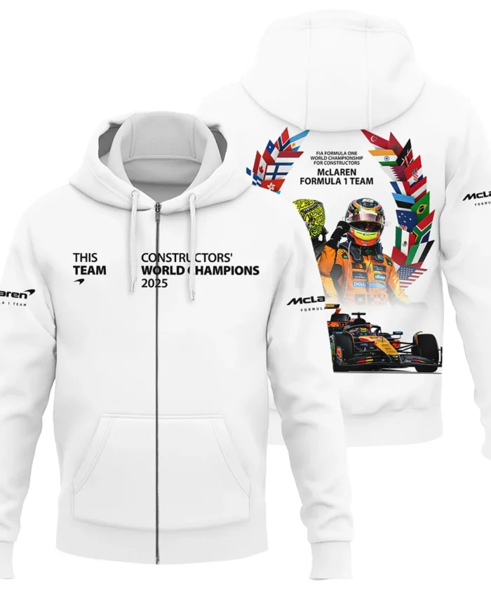 2025 Champions McLaren Formula One Zipper Hoodie BLMCL51025A5ZHD