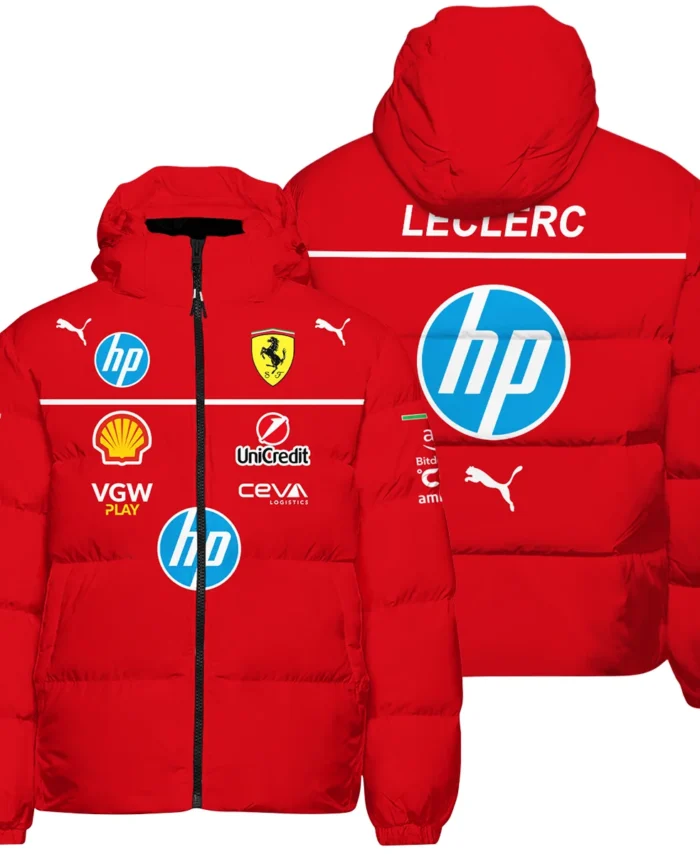 2025 Charles Leclerc Racing Suit Ferrari F1 Down & Puffer Jackets BLVACL260825A7HCJ