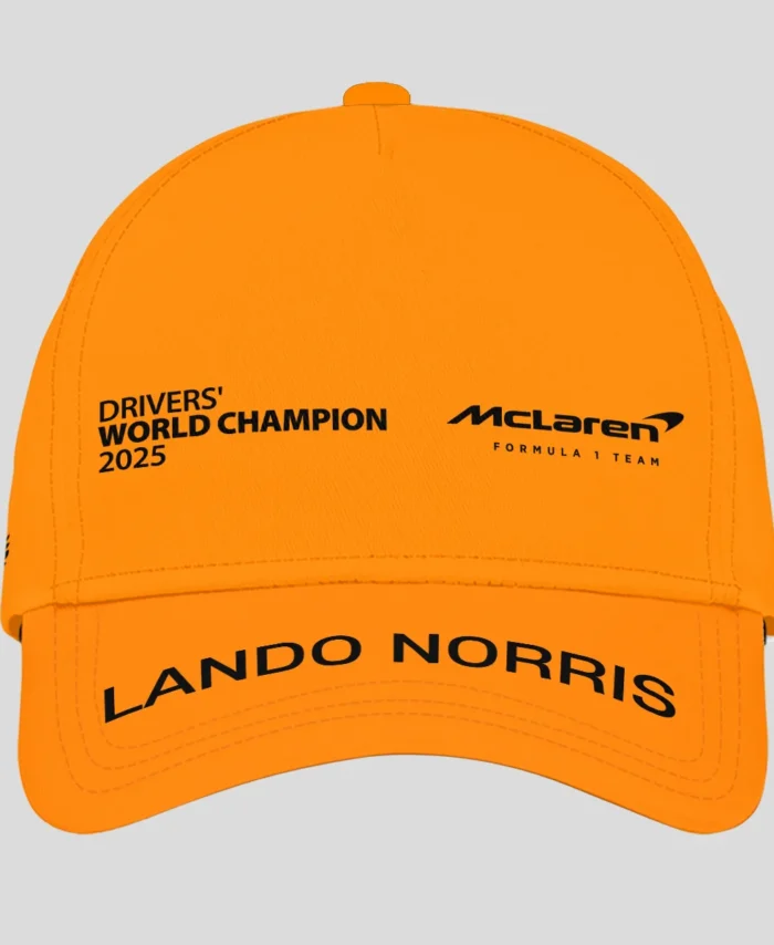 2025 Drivers' World Champion Lando Norris McLaren F1 Baseball Cap All Over Print BLNRWDCB4