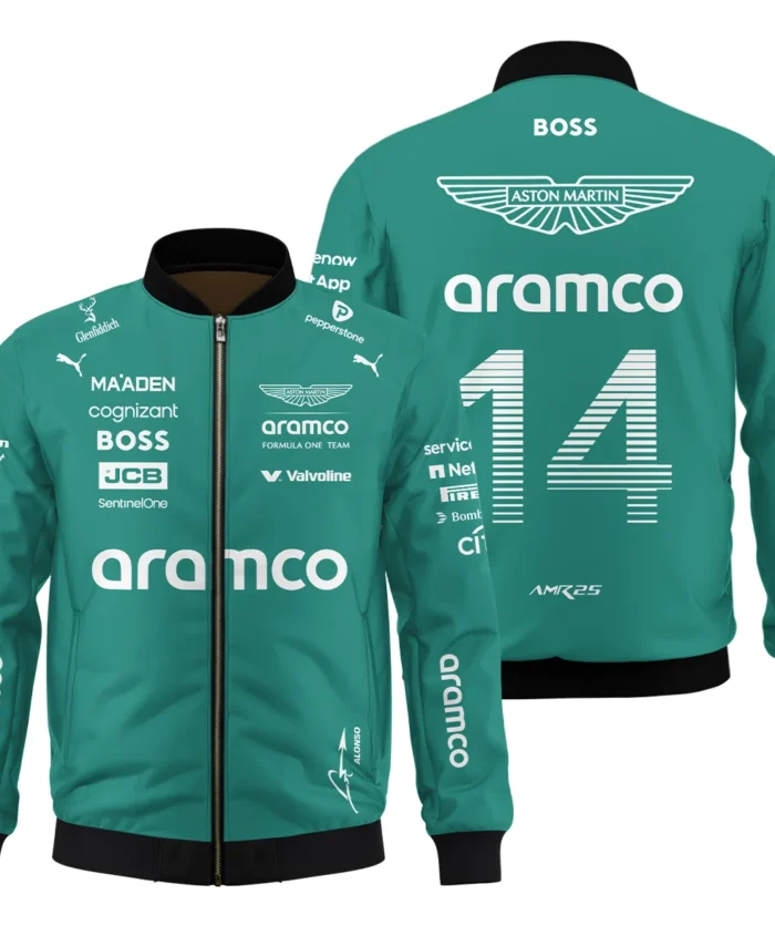 2025 Fernando Alonso Racing Suit Aston Martin F1 Bomber BLVAFA030925A11BB