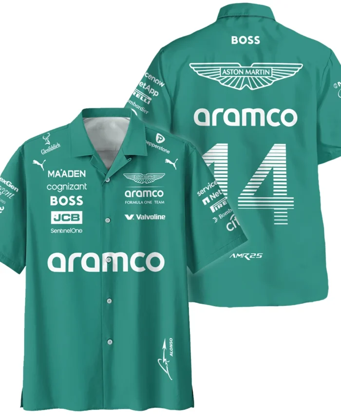 2025 Fernando Alonso Racing Suit Aston Martin F1 Hawaiian Shirt BLVAFA030925A11HW