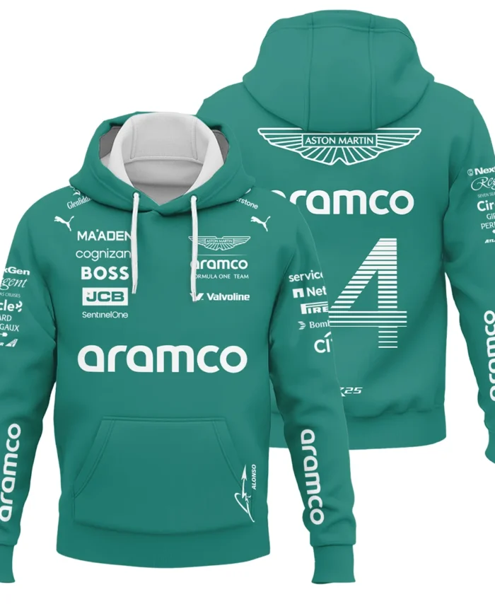 2025 Fernando Alonso Racing Suit Aston Martin F1 Hoodie BLVAFA030925A11HD
