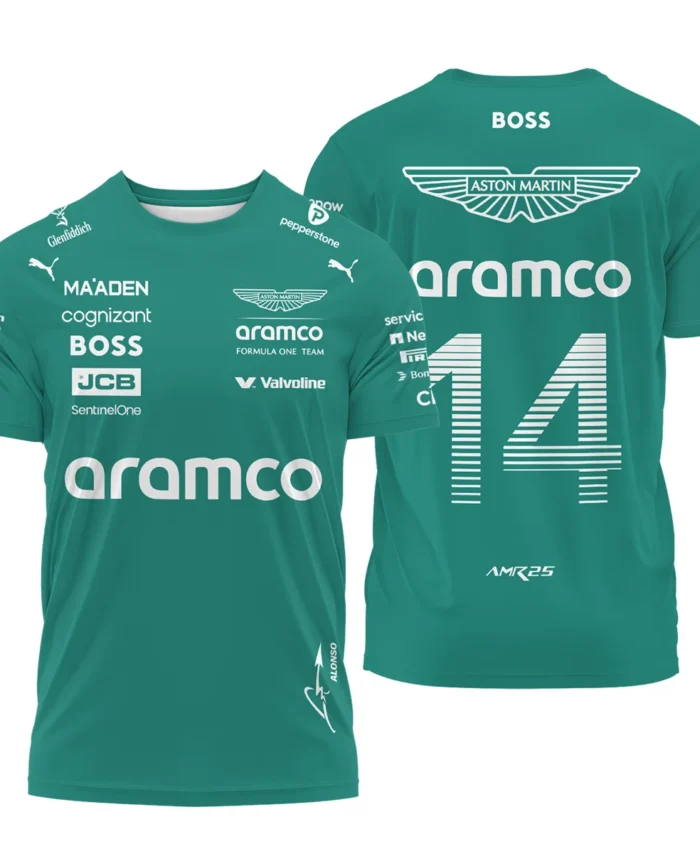 2025 Fernando Alonso Racing Suit Aston Martin F1 T-Shirt BLVAFA030925A11TS