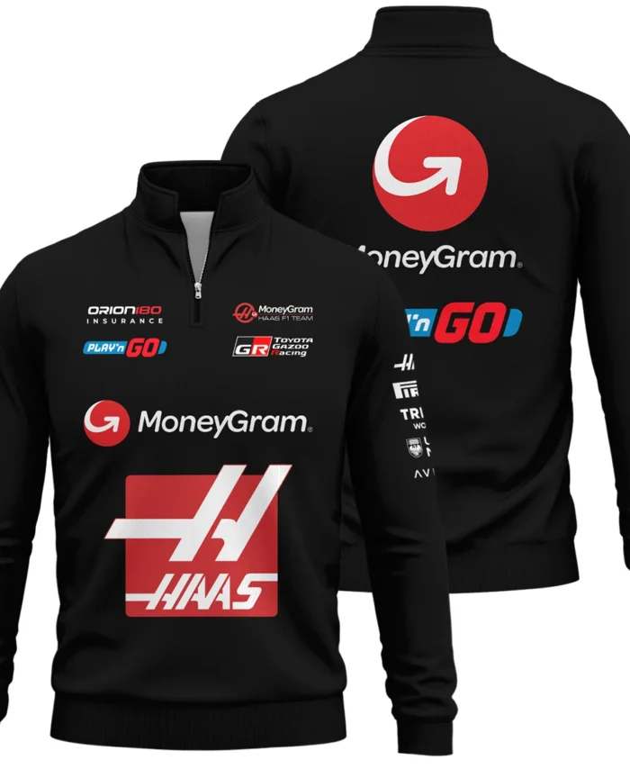 2025 Haas F1 Race Suit Quarter-Zip Sweatshirt BLVA150725A03HAASQZS