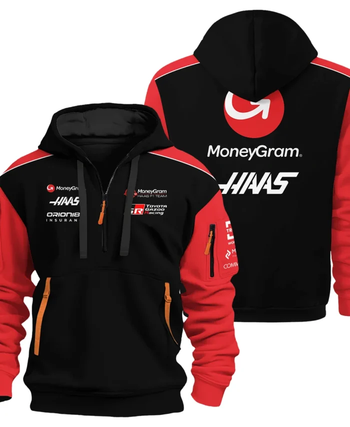 2025 Haas F1 Team Suit Hoodie Half Zipper BLVA150725A01HAASHDF