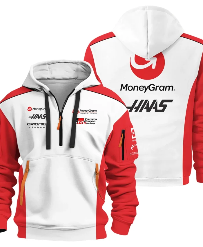 2025 Haas F1 Team Suit Hoodie Half Zipper BLVA150725A02HAASHDF