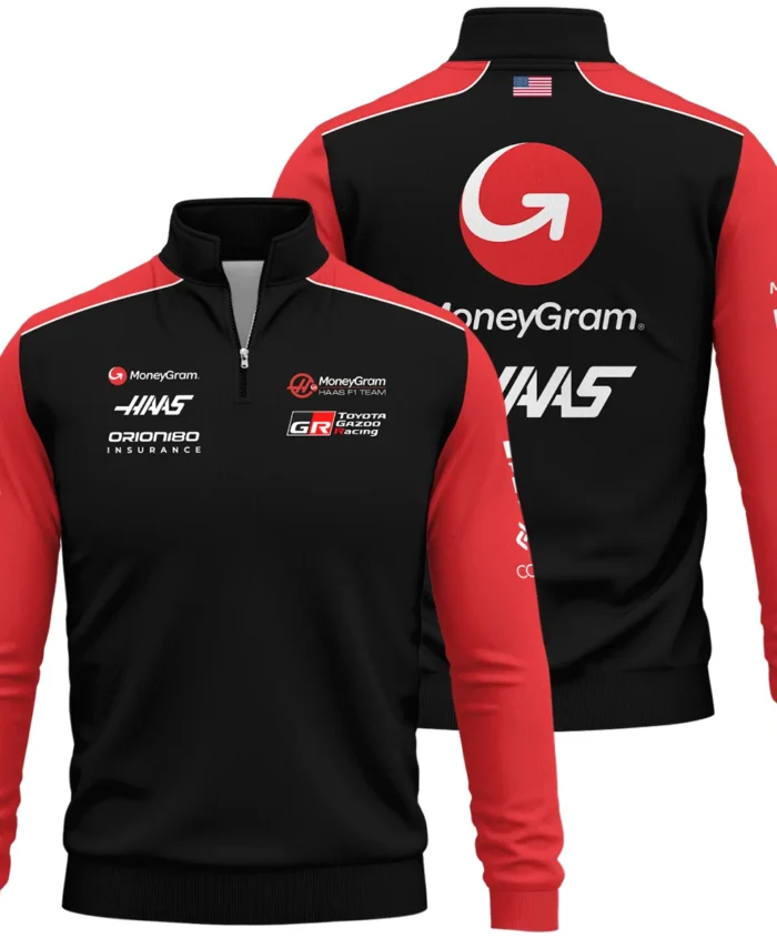 2025 Haas F1 Team Suit Quarter-Zip Sweatshirt BLVA150725A01HAASQZS