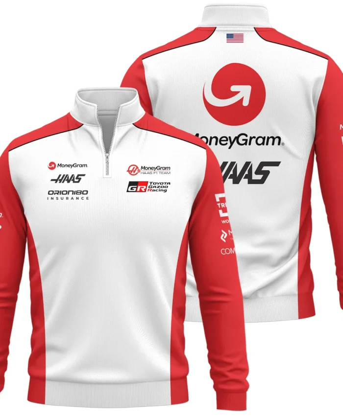 2025 Haas F1 Team Suit Quarter-Zip Sweatshirt BLVA150725A02HAASQZS