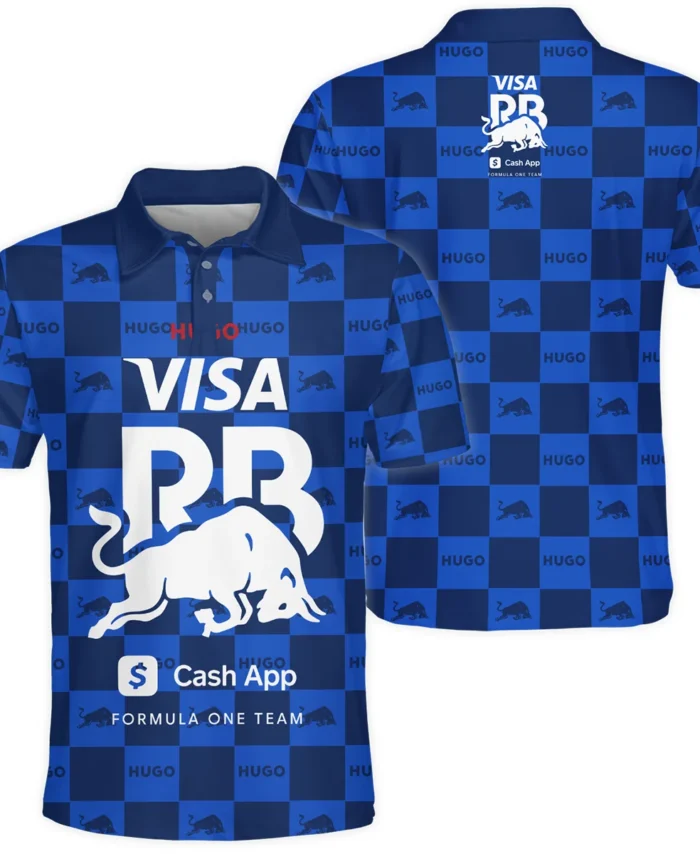2025 Hugo Soccer Style Racing Bulls F1 Polo Shirt BLVA021225RCBPL