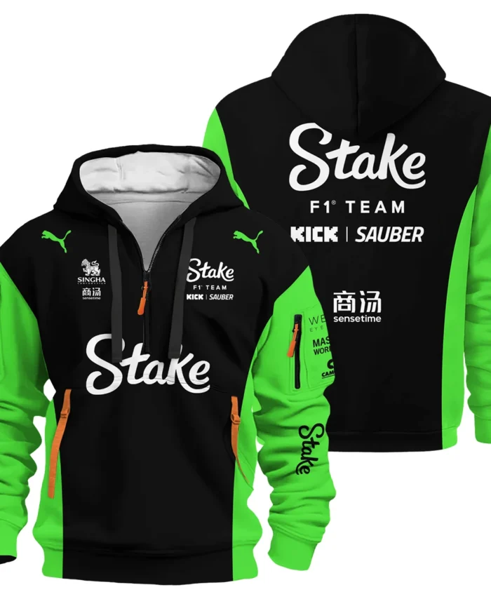 2025 Kick Sauber F1 Race Suit Hoodie Half Zipper BLVA100725A03KSHDF