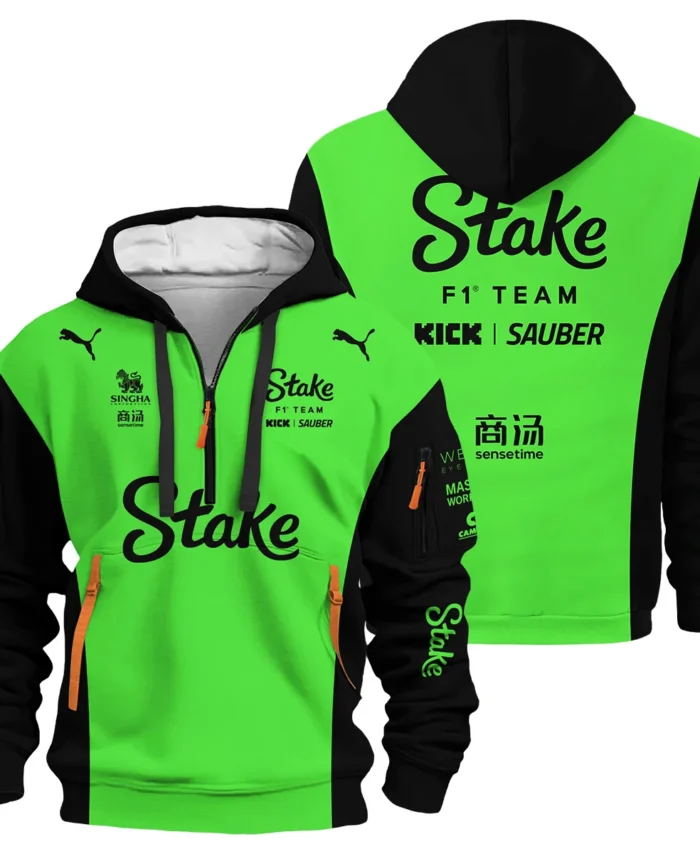2025 Kick Sauber F1 Race Suit Hoodie Half Zipper BLVA100725A04KSHDF