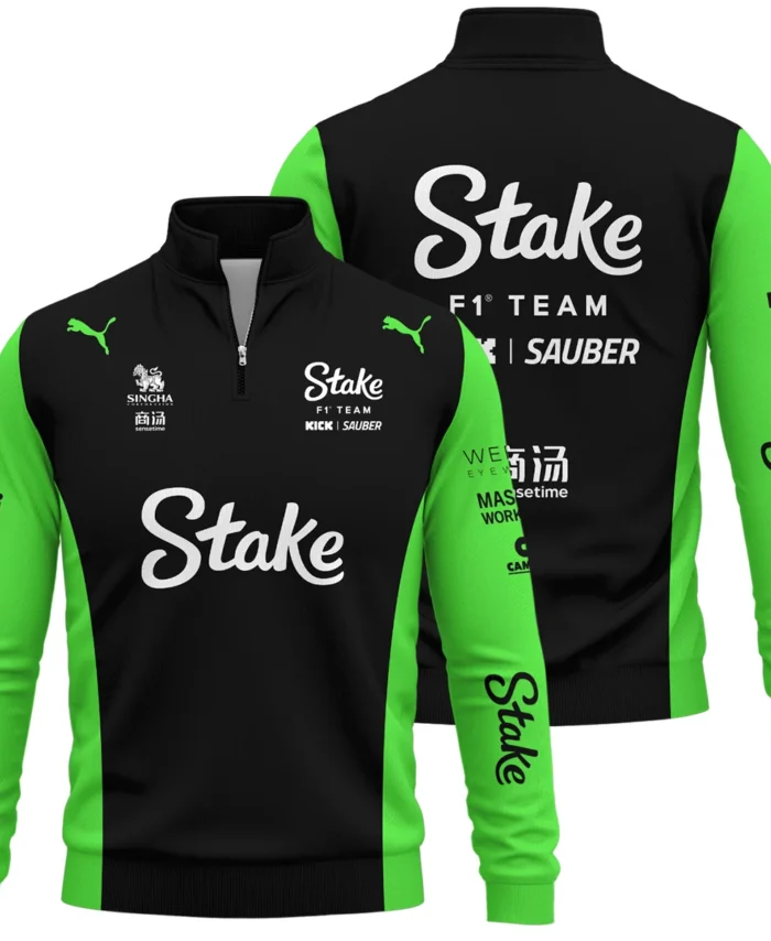 2025 Kick Sauber F1 Race Suit Quarter-Zip Sweatshirt BLVA100725A03KSQZS