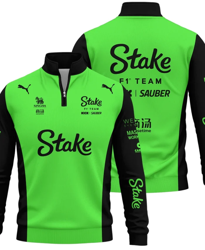 2025 Kick Sauber F1 Race Suit Quarter-Zip Sweatshirt BLVA100725A04KSQZS