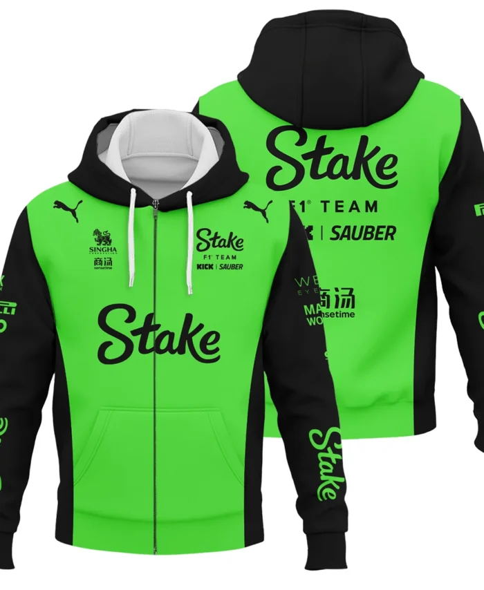 2025 Kick Sauber F1 Race Suit Zipper Hoodie BLVA100725A04KSZHD