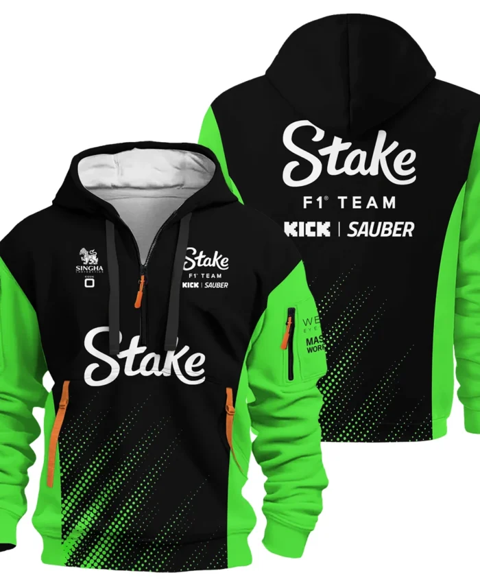 2025 Kick Sauber F1 Team Suit Hoodie Half Zipper BLVA100725A01KSHDF