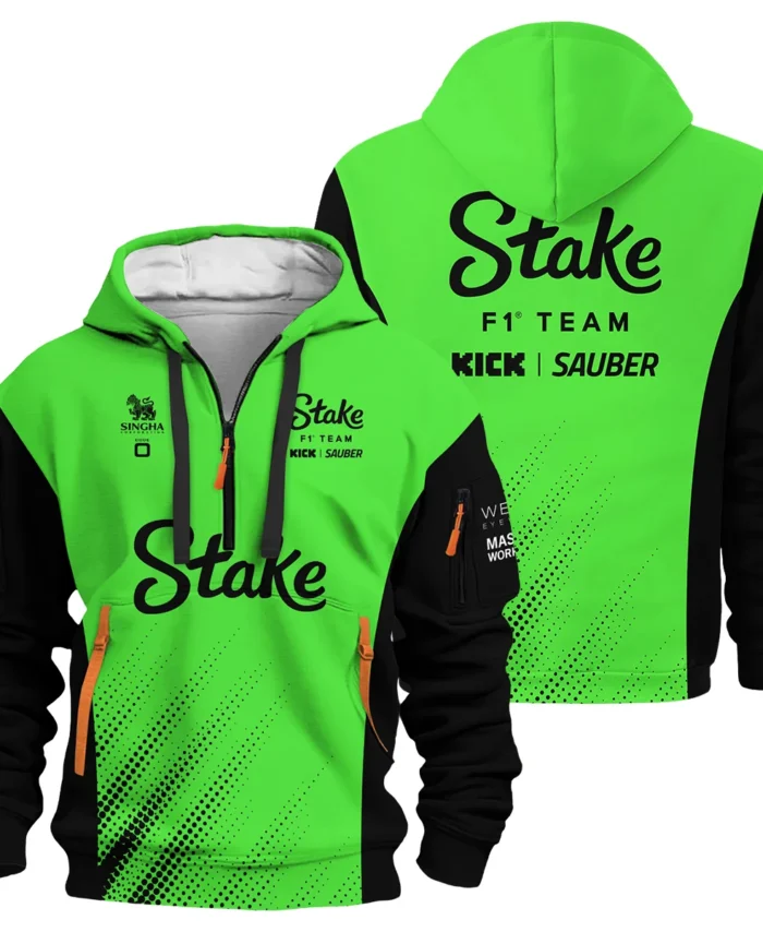 2025 Kick Sauber F1 Team Suit Hoodie Half Zipper BLVA100725A02KSHDF