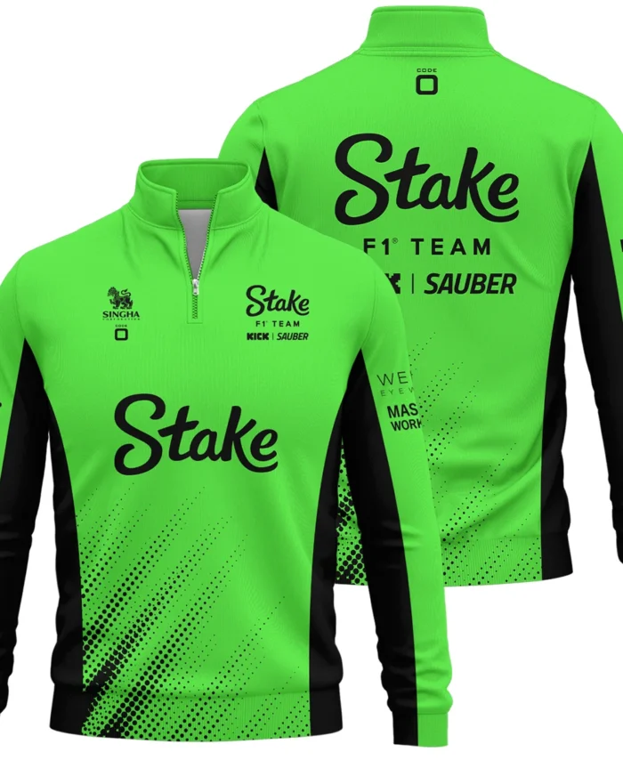 2025 Kick Sauber F1 Team Suit Quarter-Zip Sweatshirt BLVA100725A02KSQZS