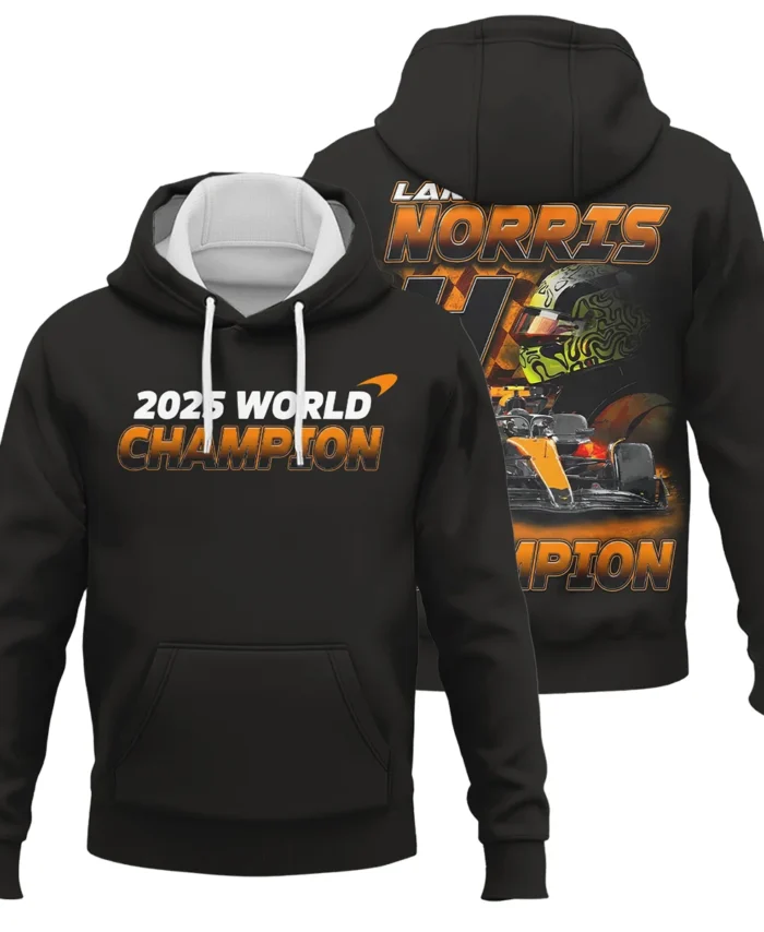 2025 Lando Norris 4 World Champion McLaren F1 Team Hoodie BLNRWDCA8HD