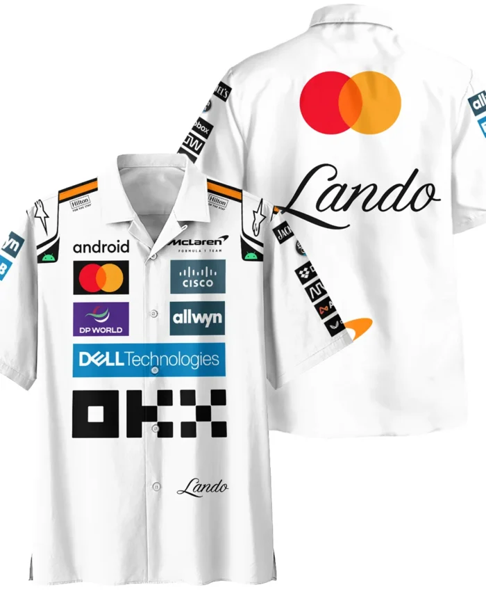 2025 Lando Norris Racing Suit McLaren F1 Hawaiian Shirt BLVALN120825A4HW
