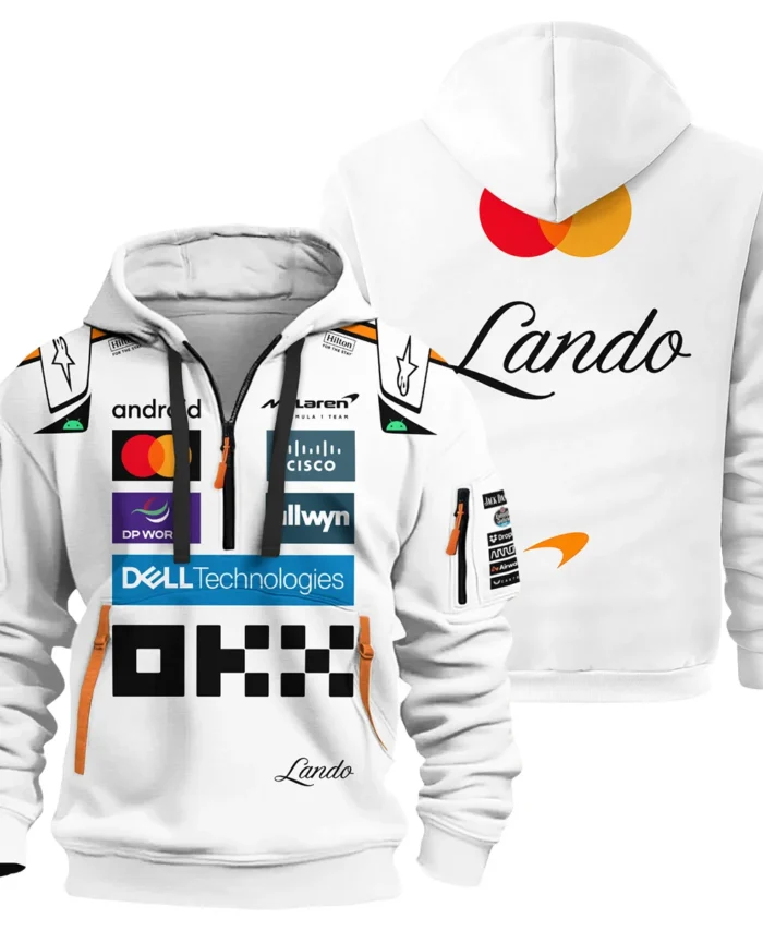 2025 Lando Norris Racing Suit McLaren F1 Hoodie Half Zipper BLVALN120825A4HDF