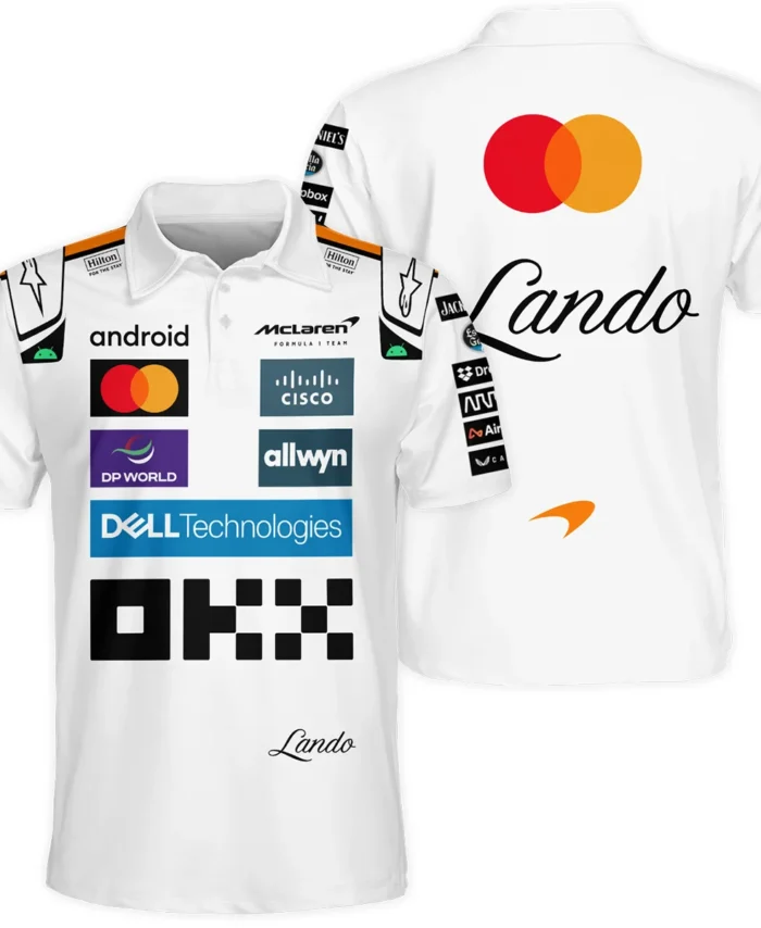 2025 Lando Norris Racing Suit McLaren F1 Polo Shirt BLVALN120825A4PL