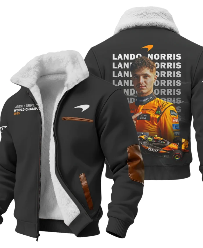2025 MCL39 Champion Lando Norris McLaren F1 Team Fleece Jacket BLNRWDCA13FJ