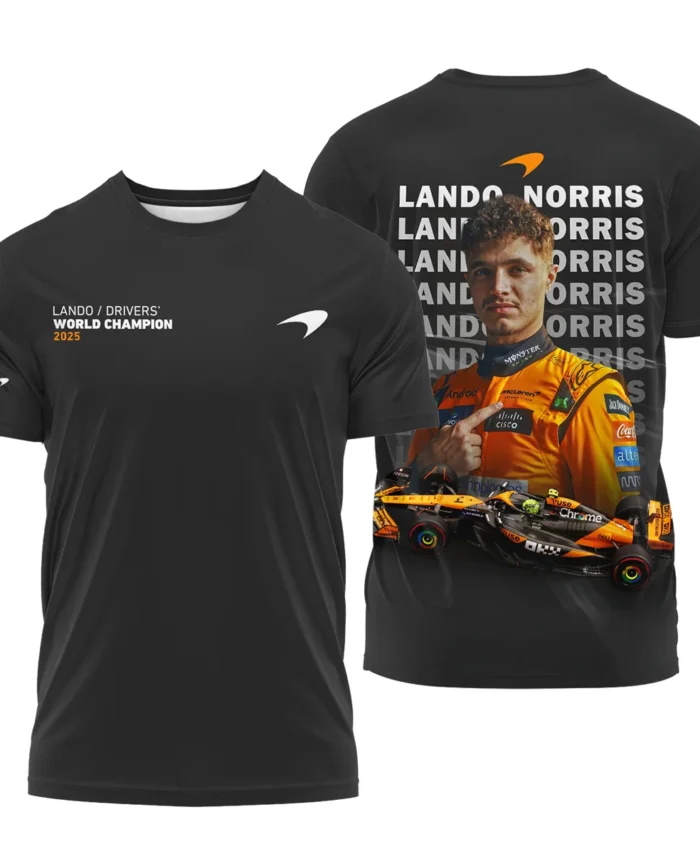 2025 MCL39 Champion Lando Norris McLaren F1 Team T-Shirt BLNRWDCA13TS