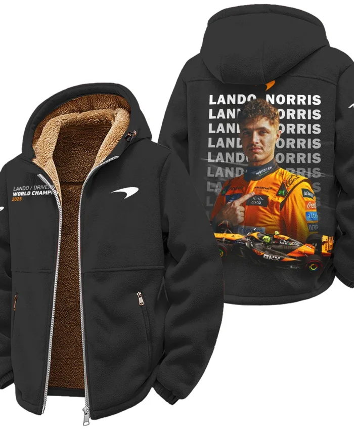 2025 MCL39 Champion Lando Norris McLaren F1 Team Winter Fleece Jacket BLNRWDCA13WFJ
