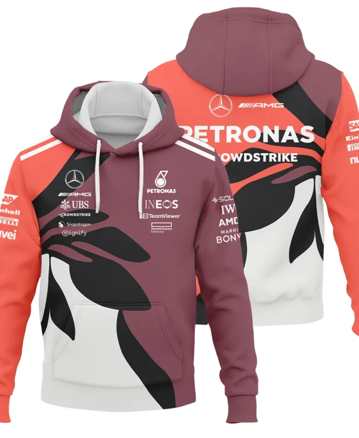 2025 Miami Floral Mercedes-AMG Petronas F1 Exclusive Logo Hoodie BLMER6525A3HD