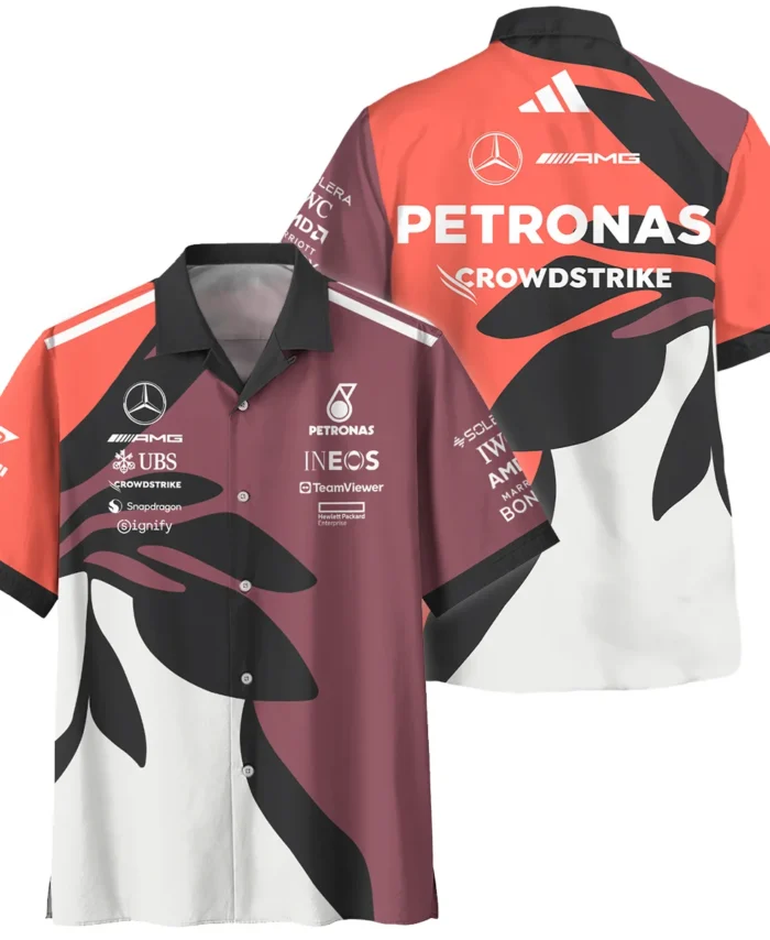 2025 Miami Floral Mercedes-AMG Petronas F1 Hawaiian Shirt All Over Prints BLMER6525A3HW