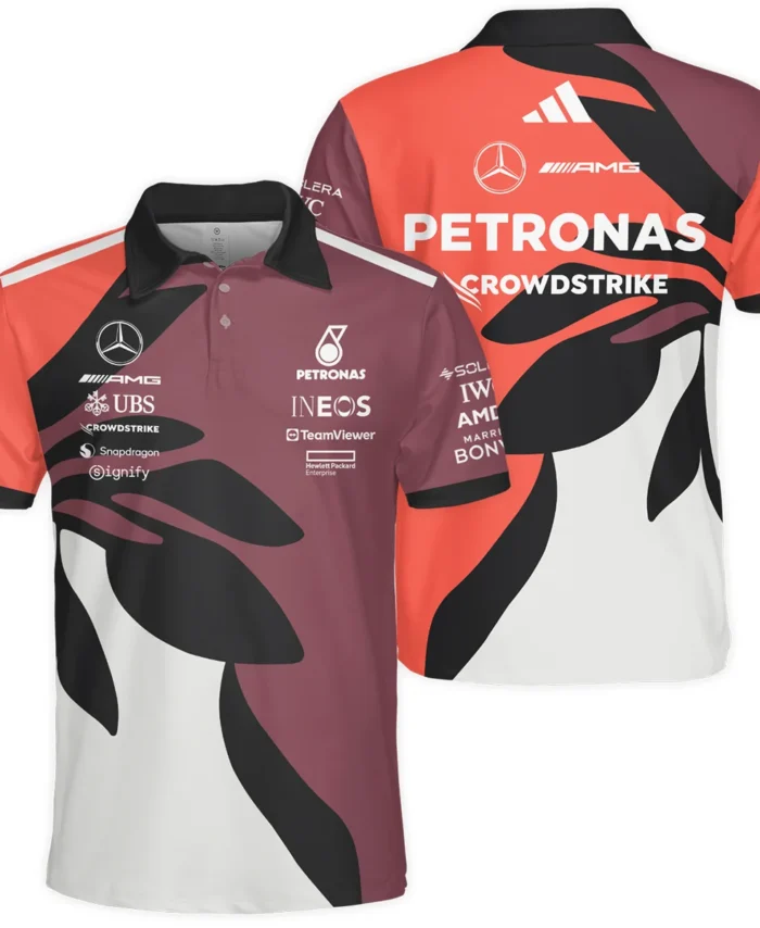 2025 Miami Floral Mercedes-AMG Petronas F1 Polo Shirt All Over Prints BLMER6525A3PL