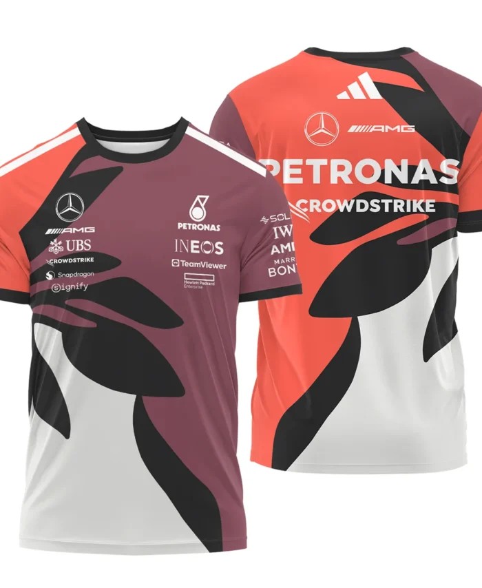 2025 Miami Floral Mercedes-AMG Petronas F1 T-Shirt All Over Prints BLMER6525A3TS