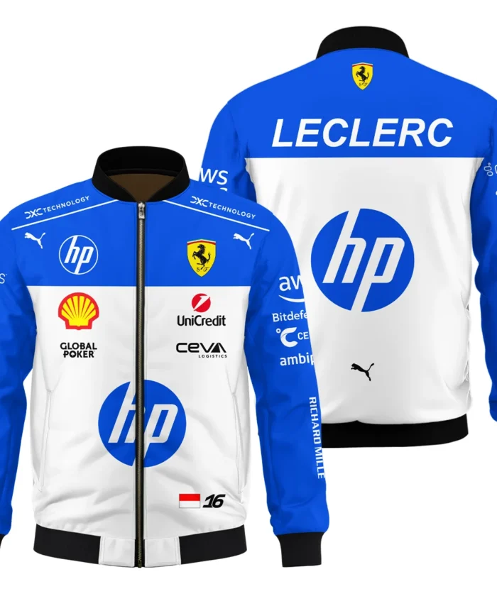 2025 Miami GP Charles Leclerc Racing Suit Renault F1 Bomber BLVACL260825A1BB
