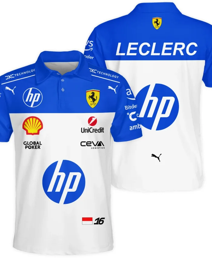 2025 Miami GP Charles Leclerc Racing Suit Renault F1 Polo Shirt BLVACL260825A1PL