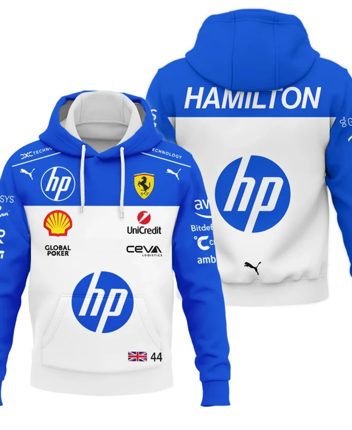 2025 Miami GP Lewis Hamilton Racing Suit Ferrari F1 Hoodie BLVALH180825A1HD