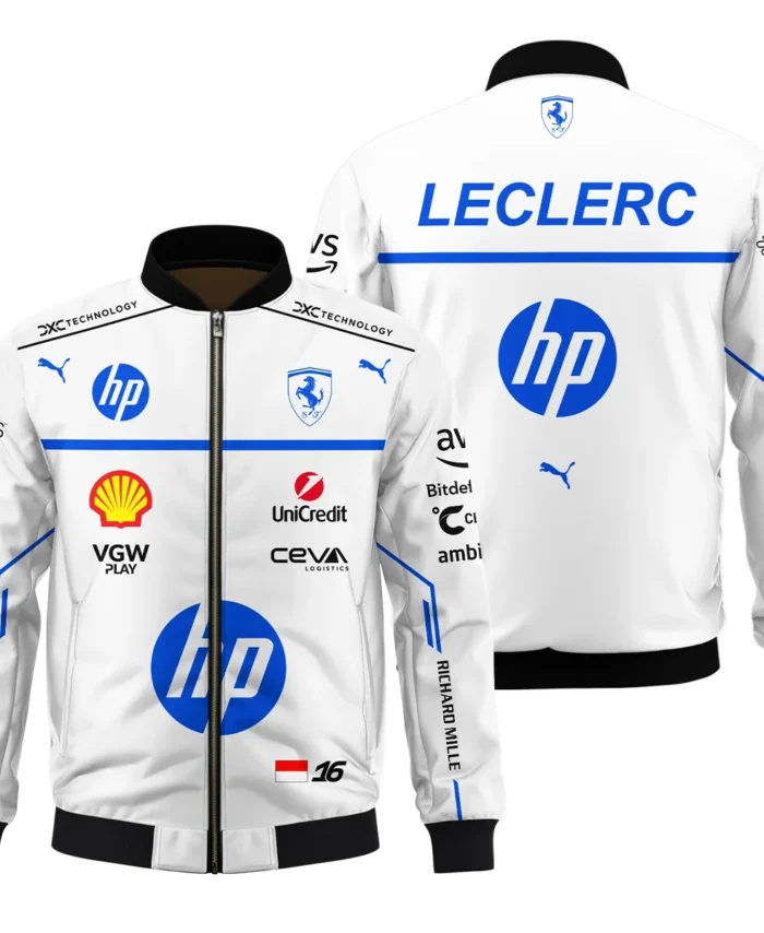 2025 Monaco GP Charles Leclerc Racing Suit Renault F1 Bomber BLVACL260825A2BB