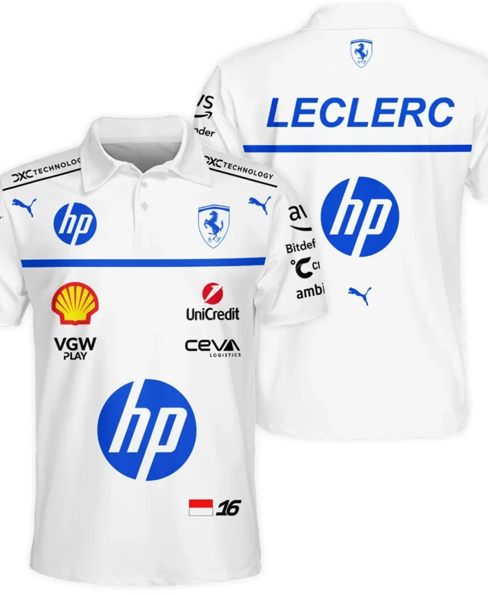 2025 Monaco GP Charles Leclerc Racing Suit Renault F1 Polo Shirt BLVACL260825A2PL
