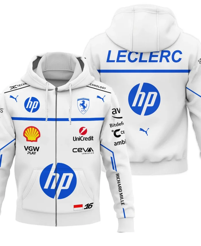 2025 Monaco GP Charles Leclerc Racing Suit Renault F1 Zipper Hoodie BLVACL260825A2ZHD