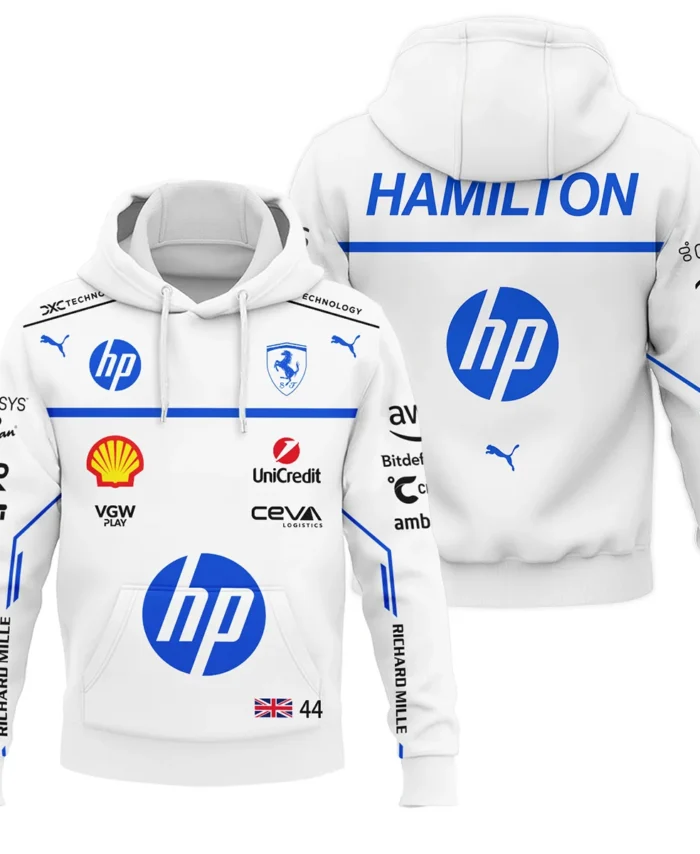 2025 Monaco GP Lewis Hamilton Racing Suit Ferrari F1 Hoodie BLVALH180825A2HD