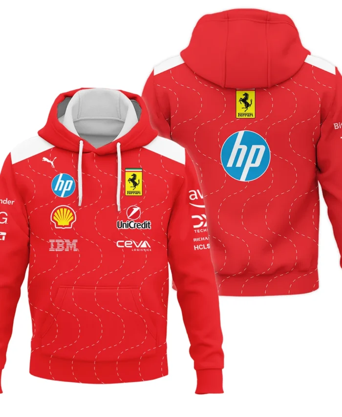 2025 Monza GP Racing Suit Ferrari F1 Hoodie BLVAFRR281125A2HD